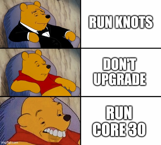 Bitcoin Core Tard — RUN KNOTS
DON'T UPGRADE
RUN CORE 30