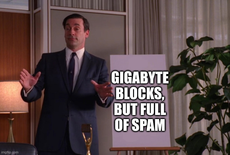 Bitcoin Spam Block — GIGABYTE BLOCKS, BUT FULL OF SPAM