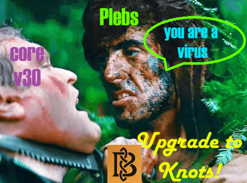 Knots vs Plebs — Plebs
you are a virus
Upgrade to Knots!
core v30
