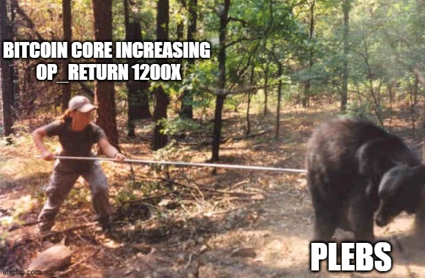 Bitcoin Core vs Plebs — BITCOIN CORE INCREASING OP_RETURN 1200X
PLEBS