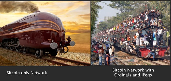 Bitcoin only network — Bitcoin only vs. ordinals and jpegs